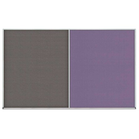 United Visual Products Triple Door Radius Corkboard, 72"x48", Bla, UV70055RC-BLACK-PEARL UV70055RC-BLACK-PEARL